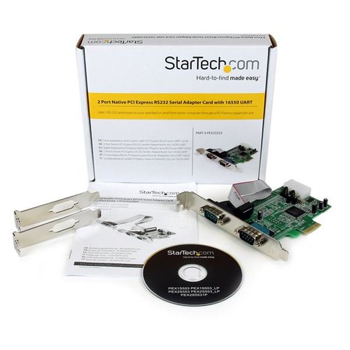 2 Port PCIe Serial Adapter Card w/16550 - Achat / Vente sur grosbill.com - 4