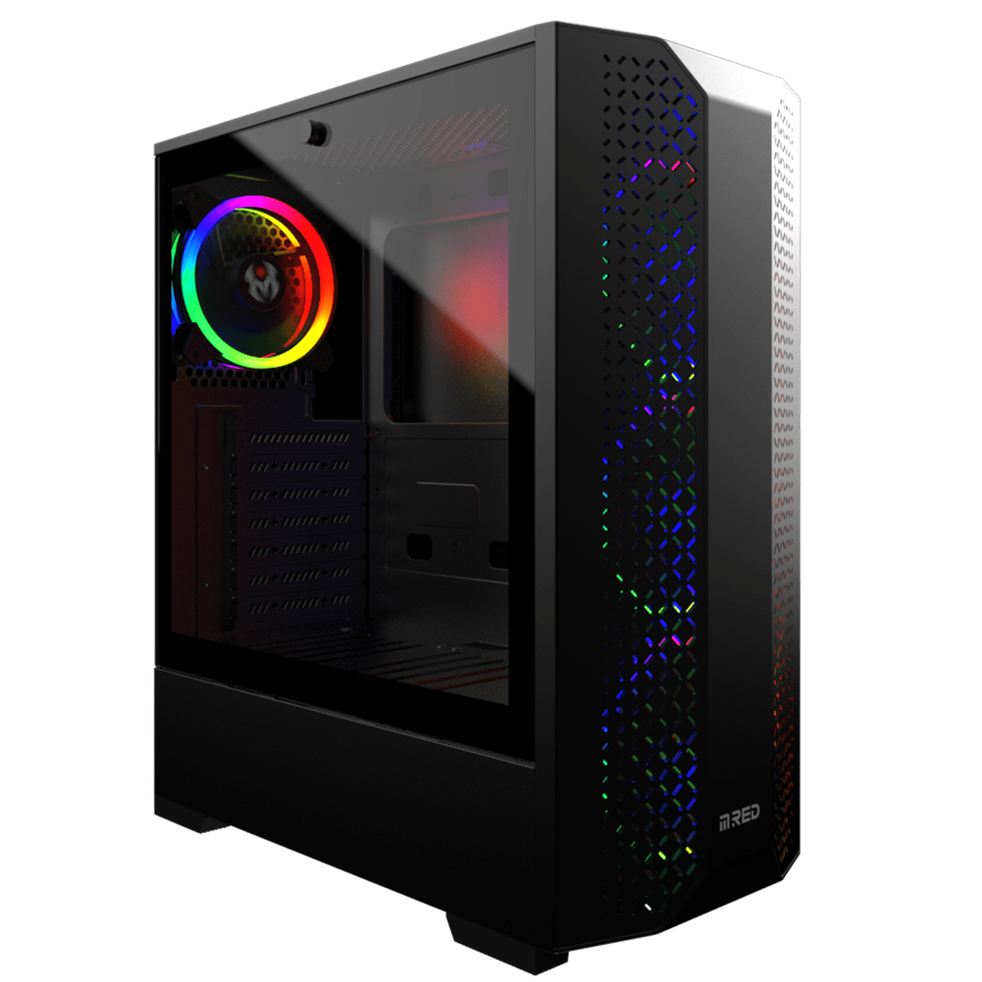 Boitier PC Gamer RGB Blanc, Compatible ATX/mATX/ITX, Moyen Tour PC Gaming  Vide