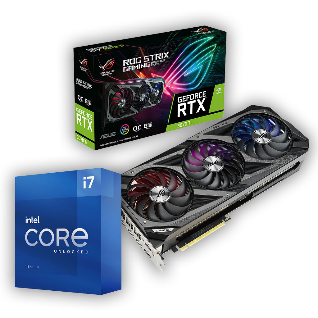 Pack i7-11700K + STRIX-RTX3070TI-O8G-GAMING LHR 