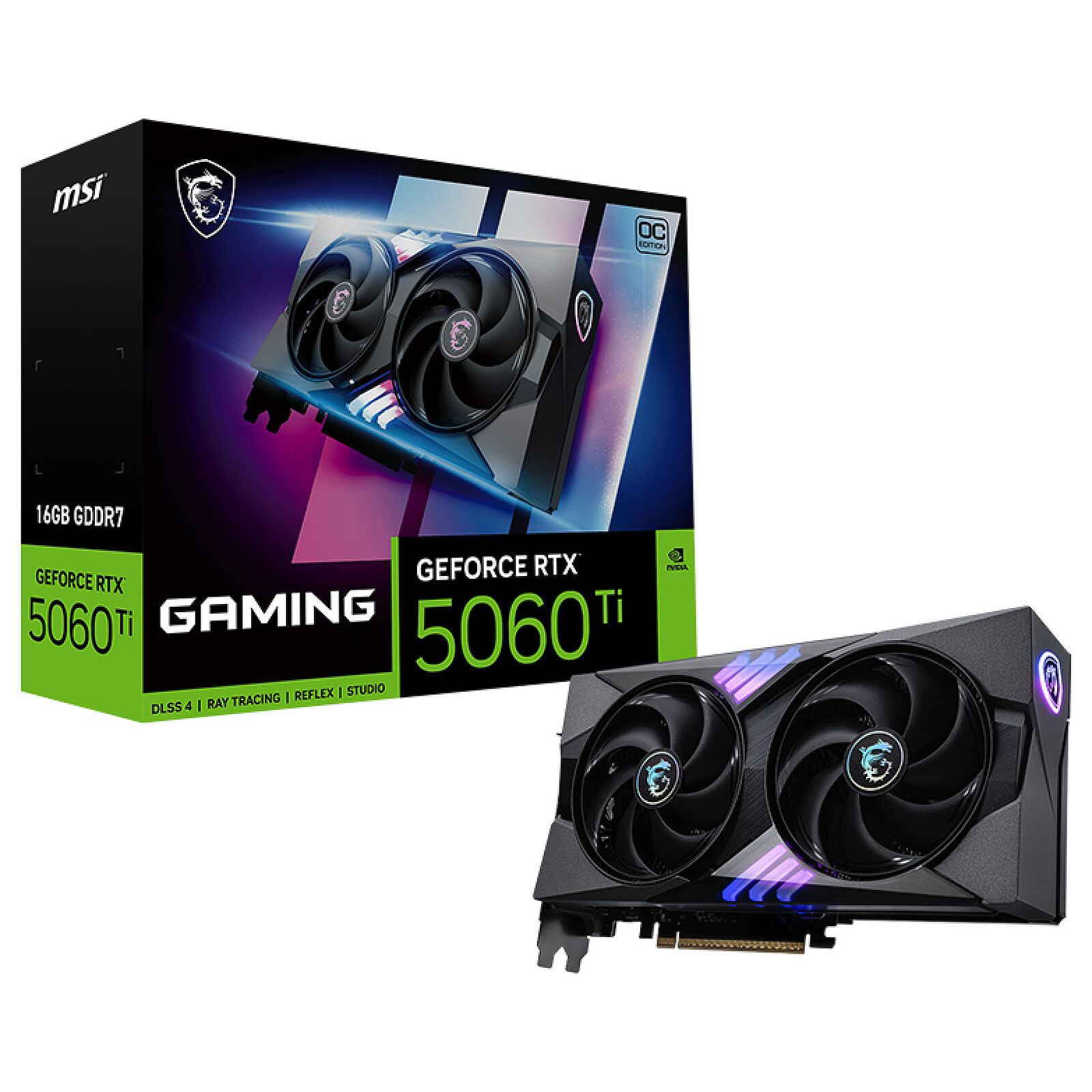 MSI GeForce RTX 5060 Ti 16G GAMING OC  - Carte graphique MSI - 0