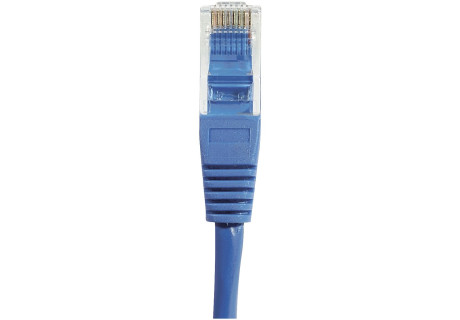 Cordon RJ45 catégorie 5e U/UTP bleu CCA - 0,3m  - 1