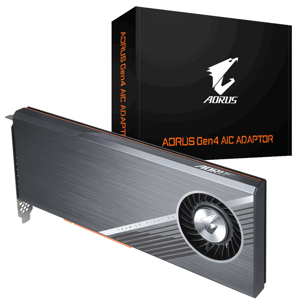 PCI-Express 4x pour 4 SSD M.2 NVMe -AORUS Gen4 AIC - Carte contrôleur - 0