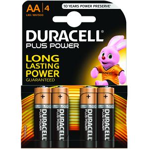 Lot de 4 Piles Alcaline 1,5V LR06 - Plus Power AA - Pile Duracell