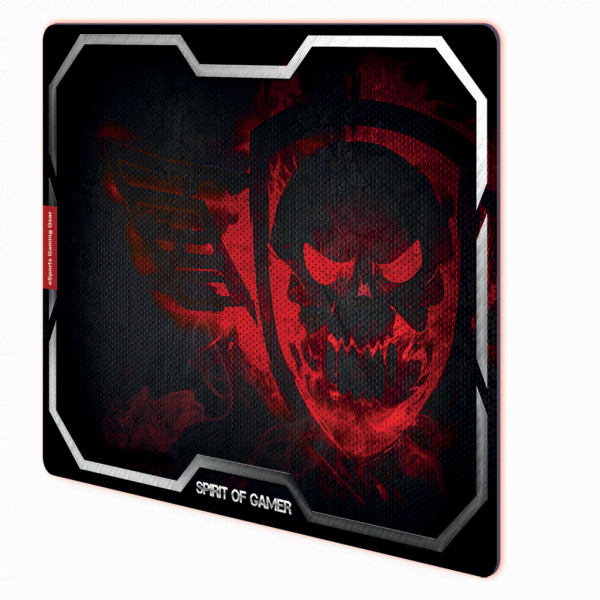 Spirit Of Gamer Gaming Smokey Skull - XL/Rouge - Tapis de souris - 0