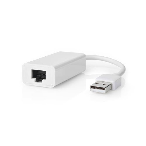 image produit Nedis Adaptateur USB 2.0 vers RJ 45 - Blanc  Grosbill