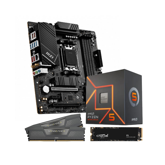 B650M-A WIFI + R5 7600 + Vengeance 2x16Go + P3 1To - grosbill.com - 0