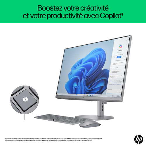 HP OmniStudio 27" FHD/U5-125H/16Go/1To/Webcam/W11 - All-In-One PC/MAC - 4