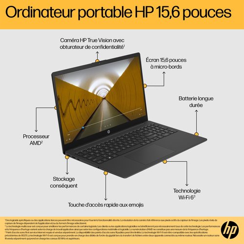 HP/15-fc0151nf/FHD/R5-7520U/16G/512/W11H - Achat / Vente sur grosbill.com - 10