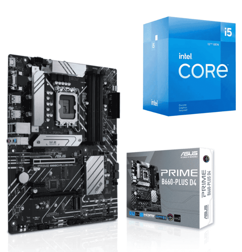 Bundle PRIME B660-PLUS D4 + Core i5-12400F - grosbill.com - 0