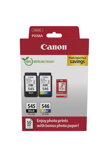 image produit Canon Pack Noir et Couleurs PG-545 / CL-546 Grosbill