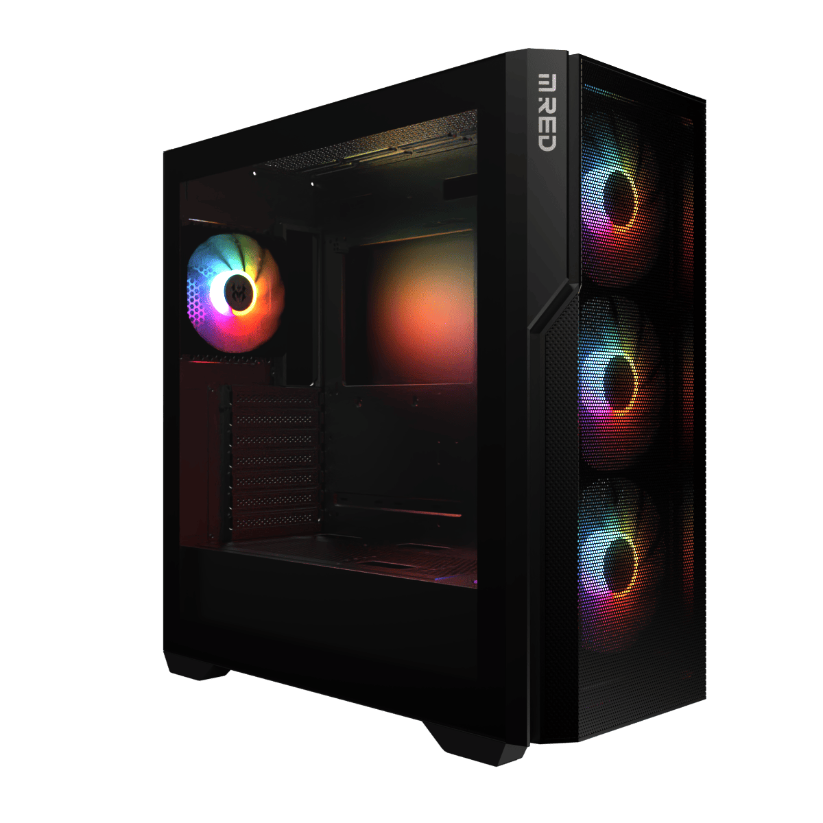 Boîtier PC M.RED Raven Black - MT/SansAlim/M-ATX  Grosbill