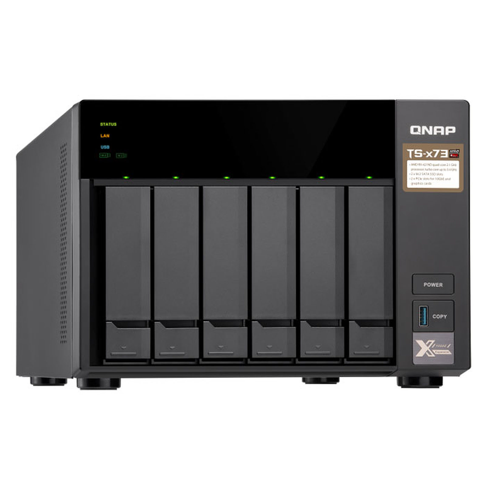 Qnap TS-673-8G - 6 HDD - Serveur NAS Qnap - grosbill.com - 4
