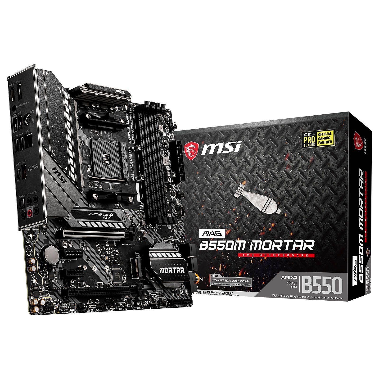 MSI MAG B550M MORTAR Micro-ATX  - Carte mère MSI - grosbill.com - 0