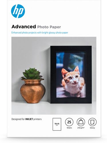 HP Paper Photo/Adv Glossy 10x15 bdl 25sh - Achat / Vente sur grosbill.com - 0