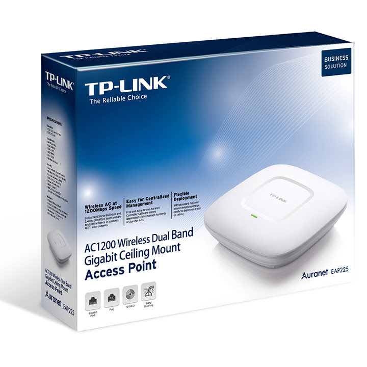 TP-Link EAP225 - Point d'accès WiFi PoE Plafonnier - grosbill.com - 1