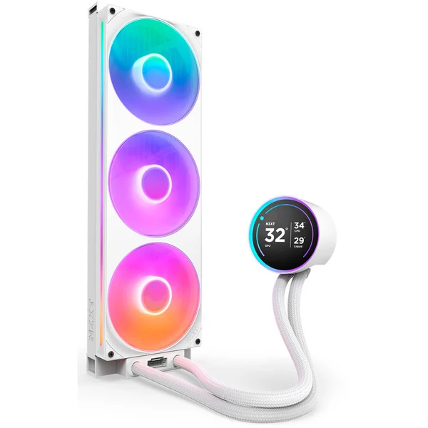 NZXT Kraken Elite 420 RGB V2 - 420mm - Blanc - Watercooling NZXT - 3