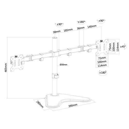 NewStar Flat Screen Desk Mount stand  - Accessoire écran NewStar - 2