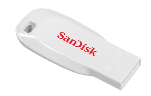 Sandisk Cruzer Blade 16GB White - Clé USB Sandisk - grosbill.com - 1