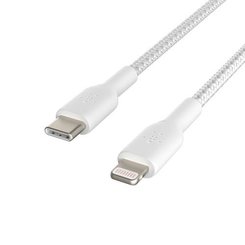 Belkin Lightning to USB-C Cable Braid 1M White