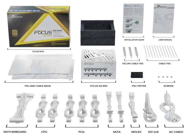 Seasonic FOCUS GX-850 (850W) - Alimentation Seasonic - grosbill.com - 1