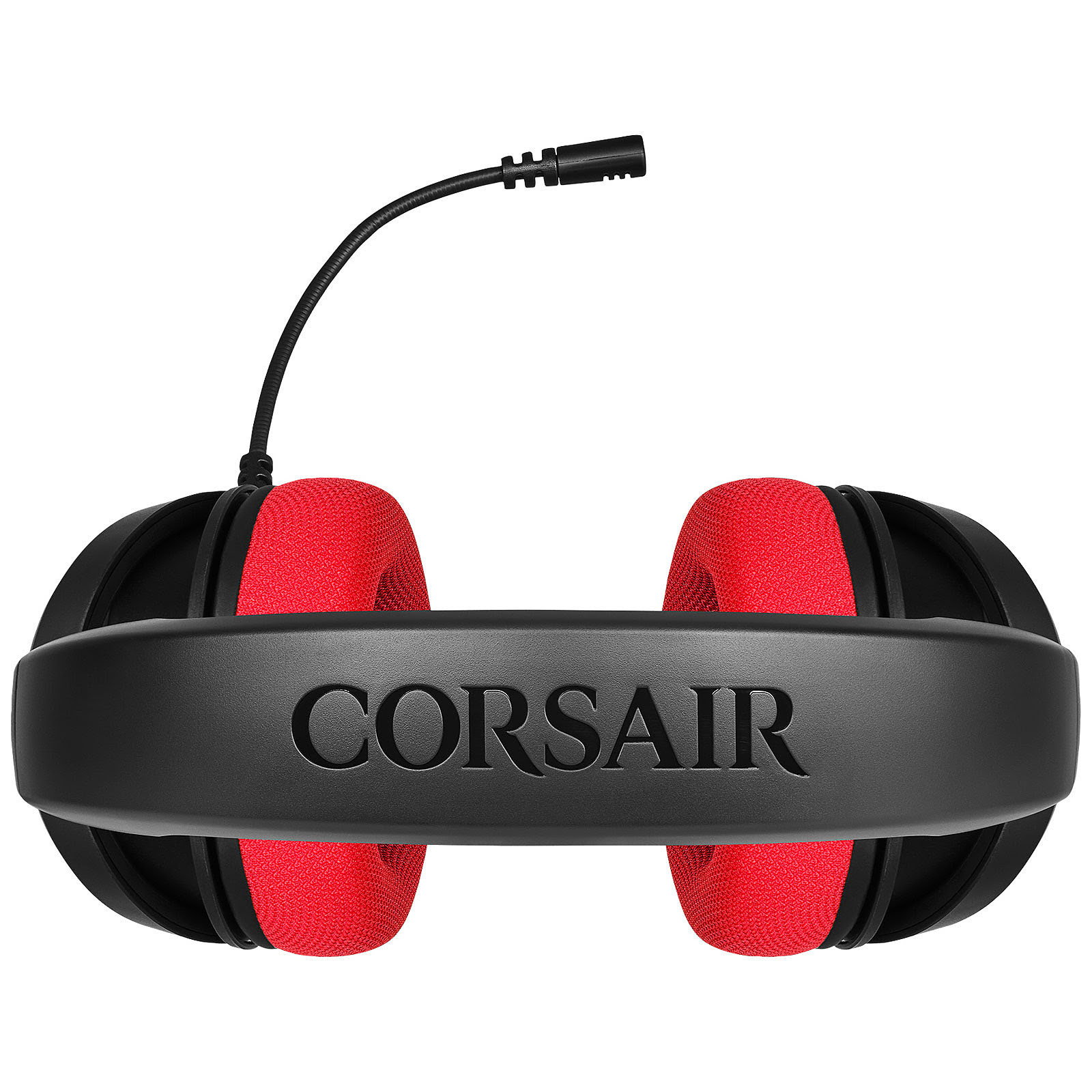 Corsair HS35 Red Stereo Noir - Micro-casque - grosbill.com - 1