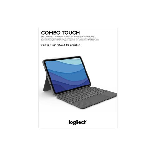 Logitech Combo Touch for iPad Pro 11-inch (1st, 2nd, and 3rd generation) Gris - Clavier PC - 9
