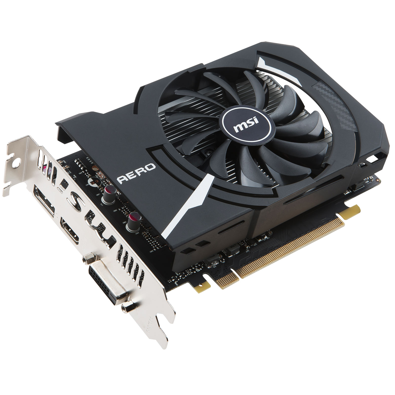 MSI GTX 1050Ti AERO ITX 4G OCV1 -1050Ti/4G/DVI/DP/HDMI - Carte graphique - 3