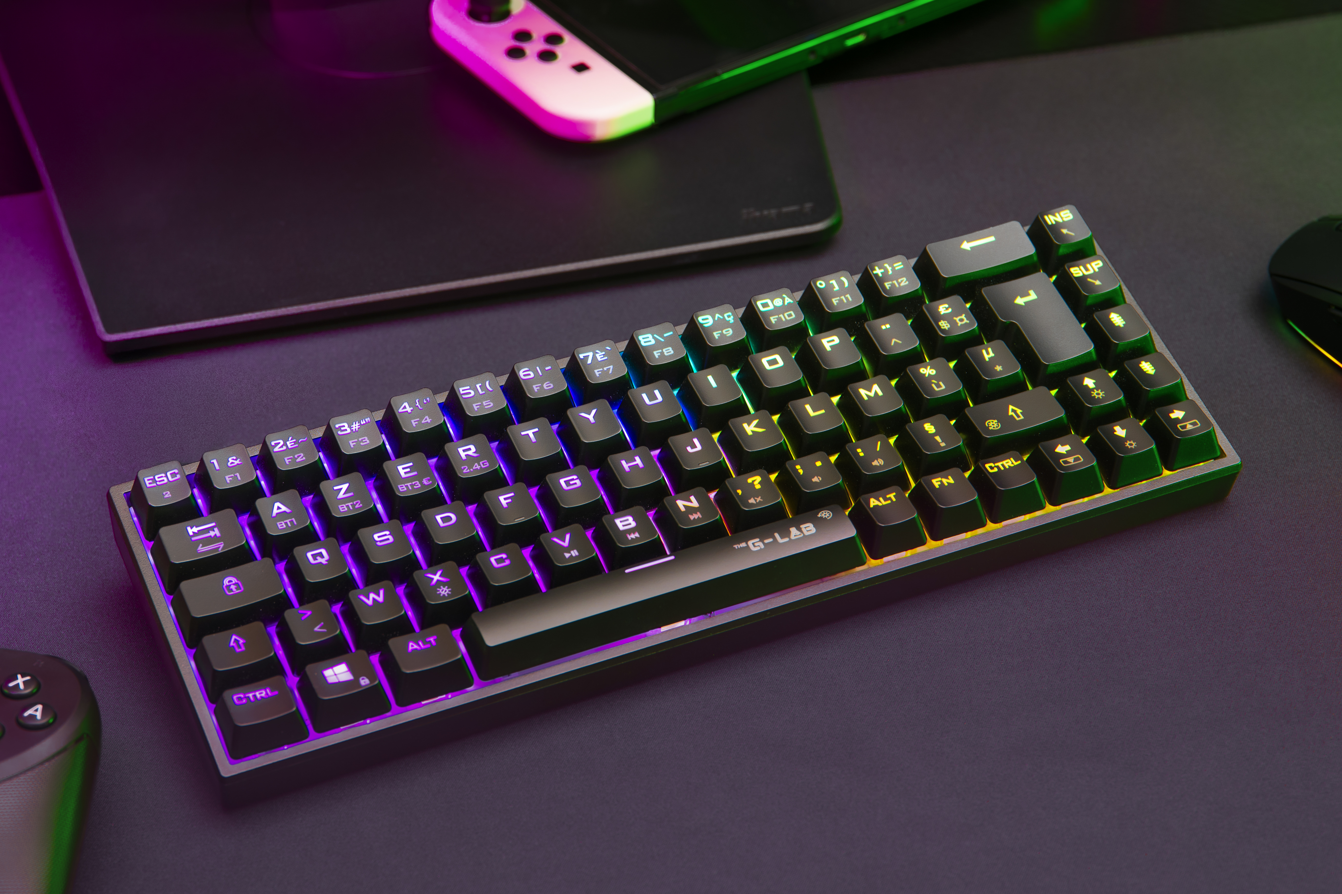 The G-LAB Keys Titanium 65% RGB/Filaire/BT/Noir - Clavier PC - 3