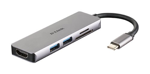 D-Link 5 ports - USB-C vers HDMI/USB/Micro SD/SD