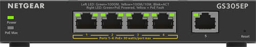 Switch Netgear 5 ports 10/100/1000 POE+ - GS305EP   - grosbill.com - 1