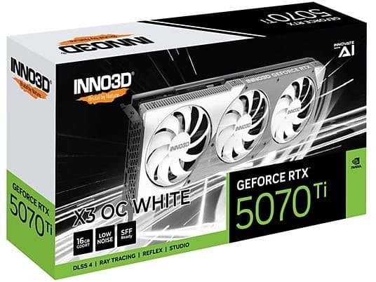 Inno3D GeForce RTX 5070 Ti X3 OC WHITE  - Carte graphique Inno3D - 1