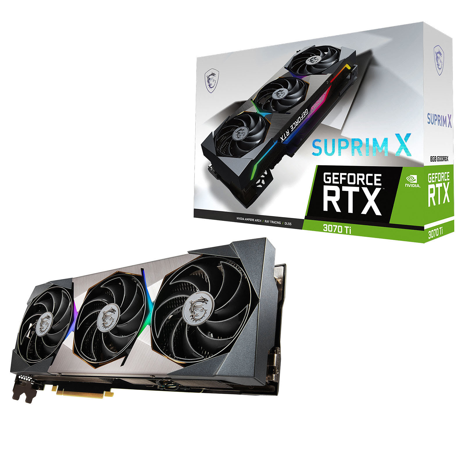 MSI RTX 3070Ti SUPRIM X 8G LHR  - Carte graphique MSI - 0