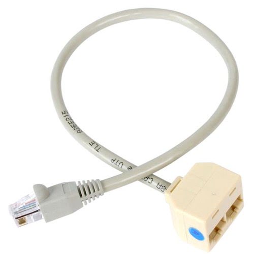 2-to-1 RJ45 Splitter Cable Adapter - F/M - Achat / Vente sur grosbill.com - 0