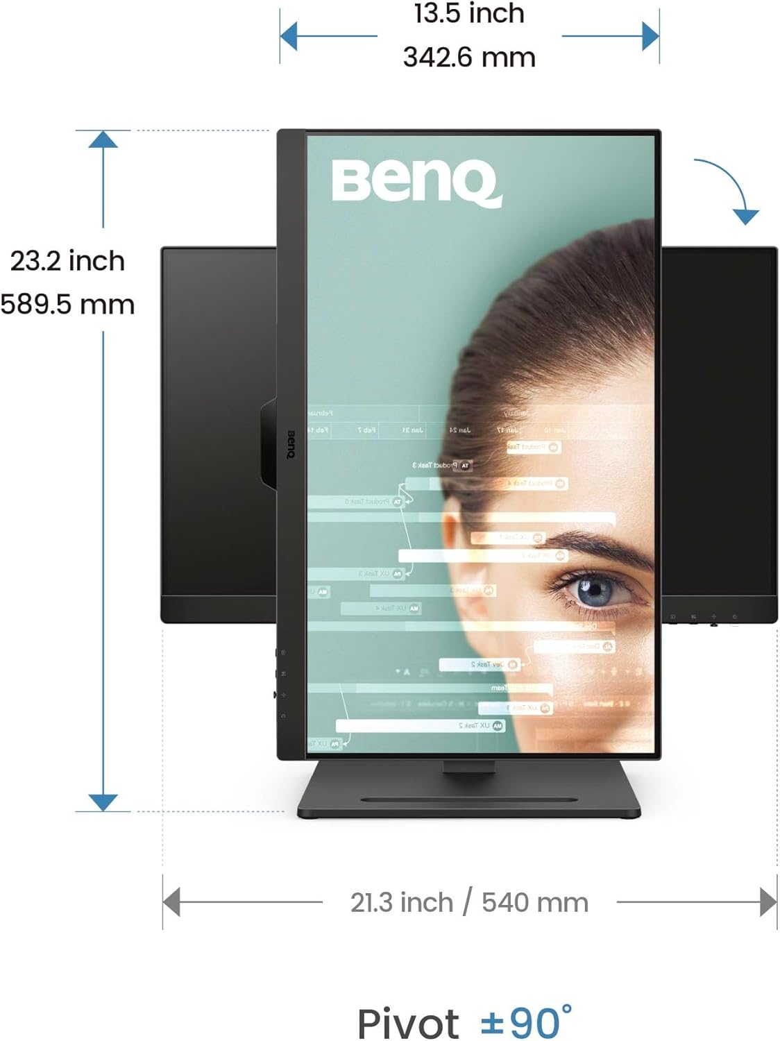 BenQ 24 pouces  9H.LMJLJ.LBE - Ecran PC BenQ - grosbill.com - 4
