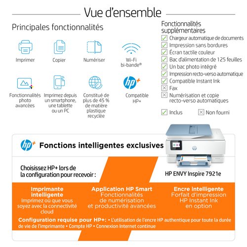 ENVY INSPIRE 7921E AIO EMEA (2H2P6B#629) - Achat / Vente sur grosbill.com - 22