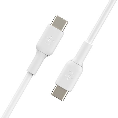 USB-C to USB-C Cable 2M White - Connectique PC - grosbill.com - 1