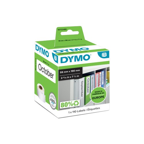 Dymo LARGE LEVER ARCH FILE LABEL - Achat / Vente Consommable imprimante sur grosbill.com - 0