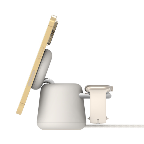 Station de charge sans fil 2-en-1 BOOST CHARGE PRO avec MagSafe Sable - Achat / Vente sur grosbill.com - 3