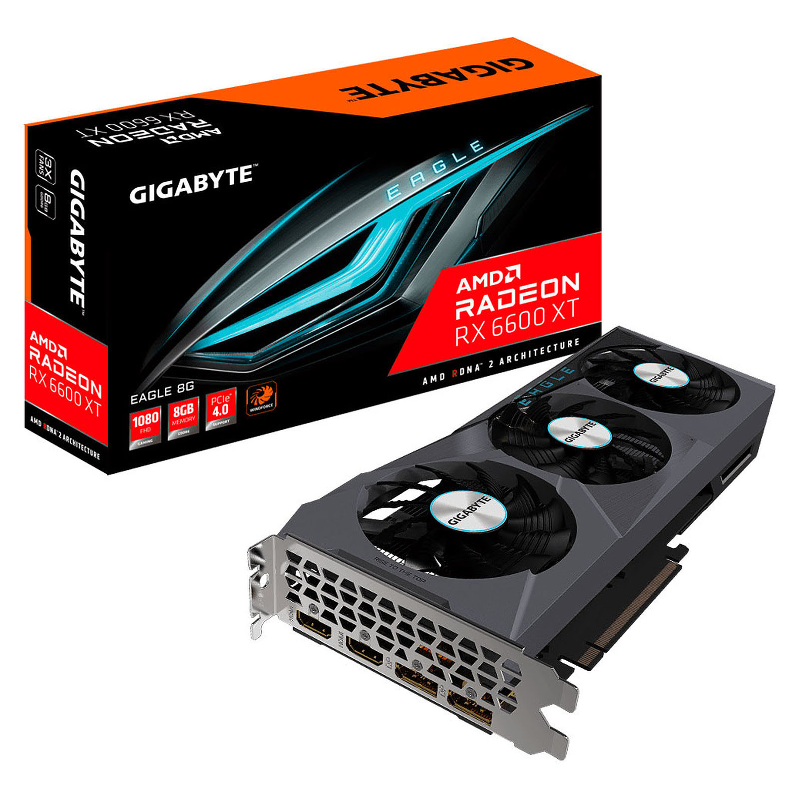 Gigabyte RX 6600 XT EAGLE 8GD  - Carte graphique Gigabyte - 0