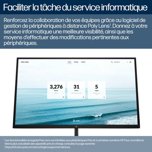POLY STUDIO E60 SMART CAMERA 4K - Achat / Vente sur grosbill.com - 6