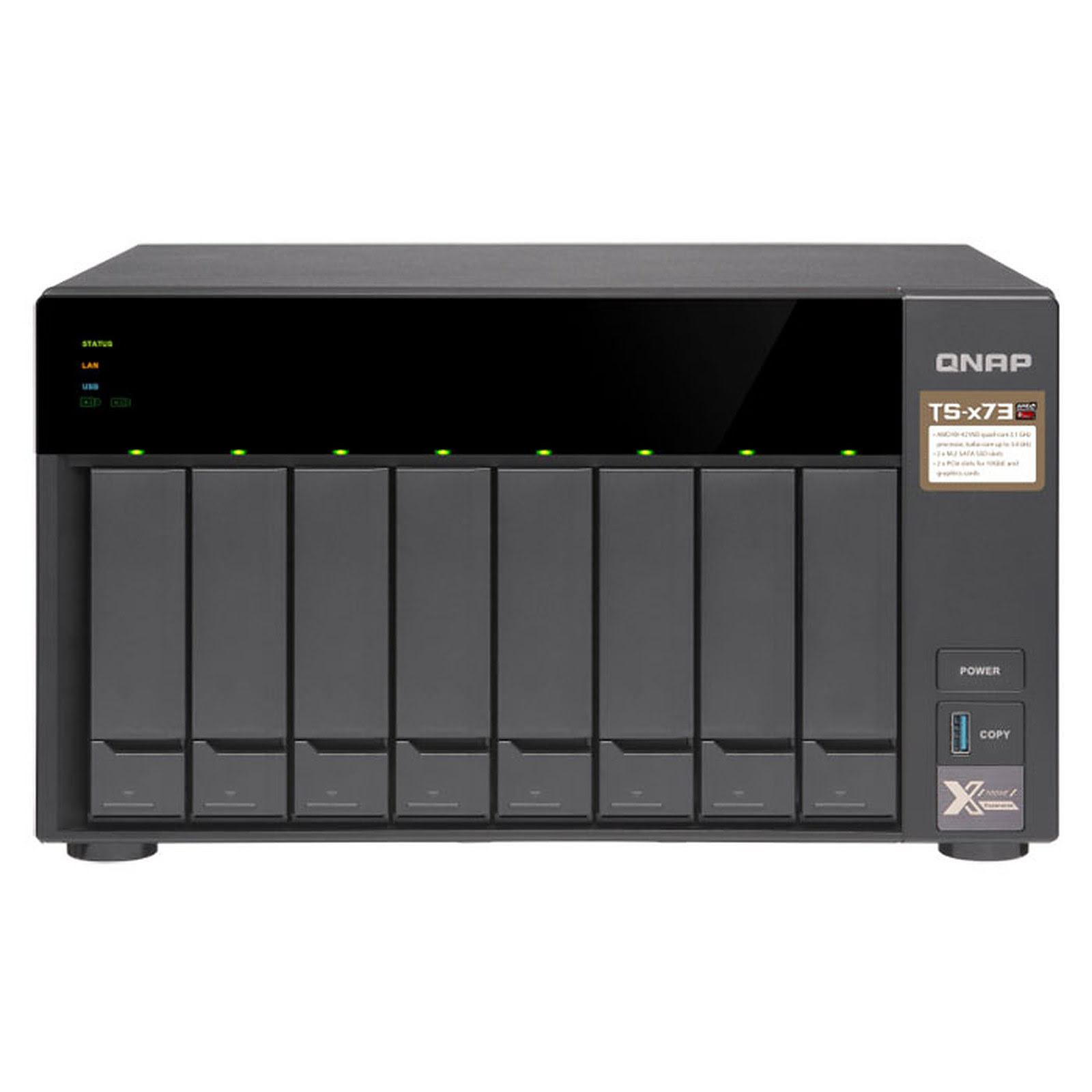 Qnap TS-873-8G - 8 HDD - Serveur NAS Qnap - grosbill.com - 0