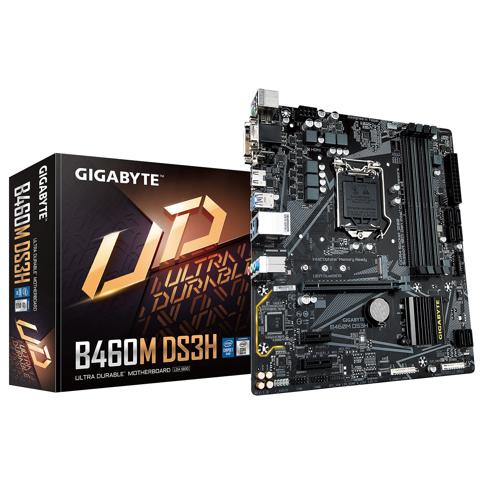 Gigabyte B460M-DS3H Micro-ATX  - Carte mère Gigabyte - grosbill.com - 0