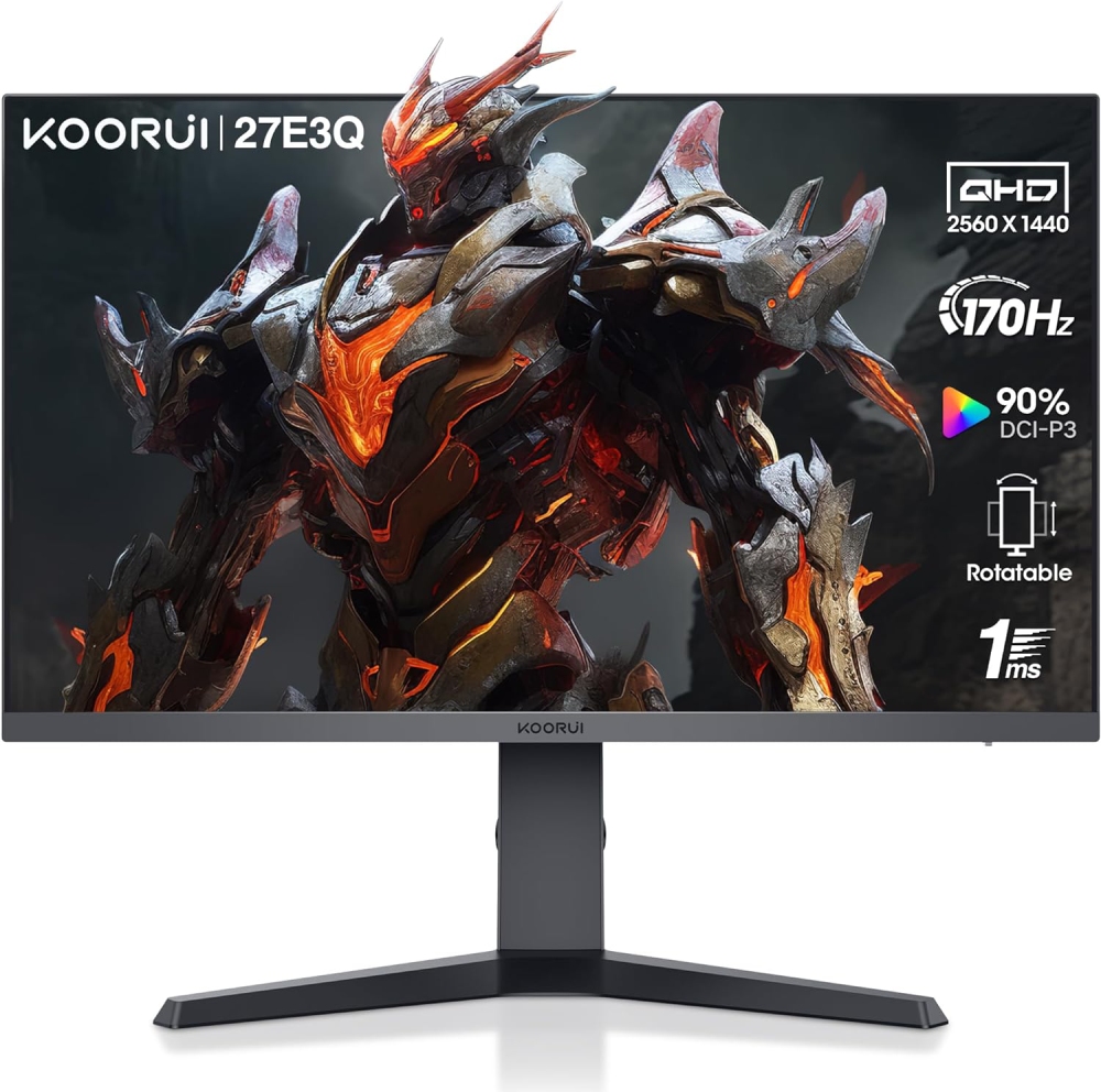 KOORUI 27E3Q 27 QHD/170Hz/IPS/1ms/HDR/Pivot/Adap Sync