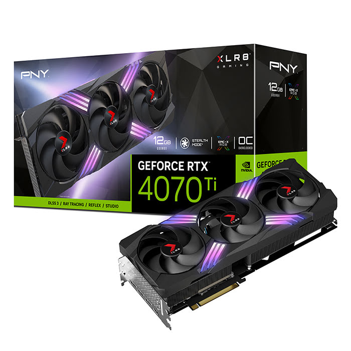 PNY GeForce RTX 4070Ti 12GB XLR8 Gaming VERTO OC ED. - Carte graphique - 0