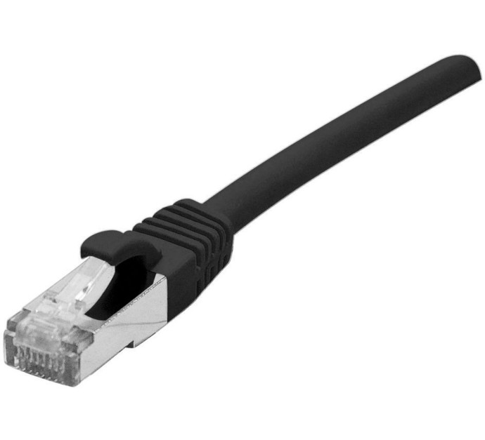 Câble RJ45 Cat6A S/FTP - 1m - Noir - Connectique réseau - 0