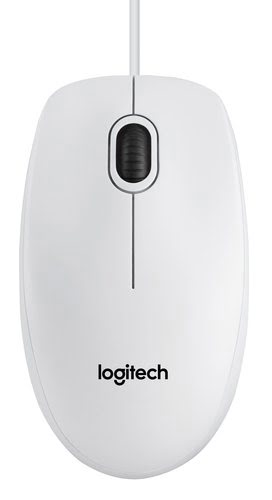 Logitech B100 Optical Mouse for Business White (910-003360)