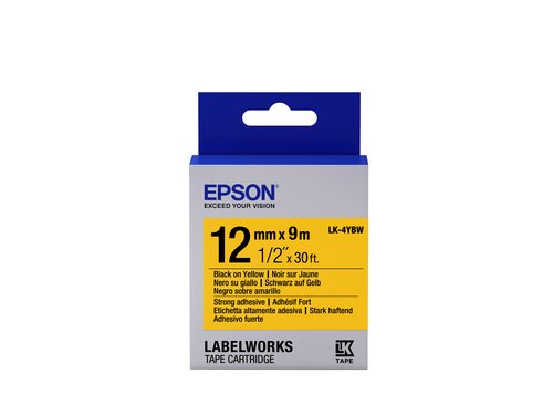 Epson TAPE - LK-4YBW STRNG ADH BLK-/Y - Achat / Vente Consommable imprimante sur grosbill.com - 0