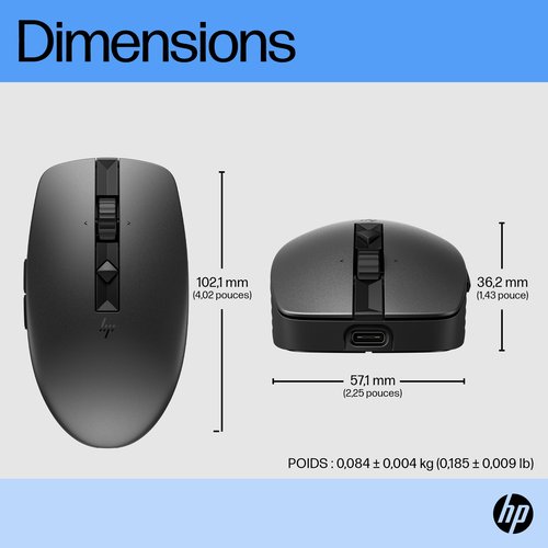 HP 710 RECHBL Silent SLV Bluetooth Mouse - Achat / Vente sur grosbill.com - 15