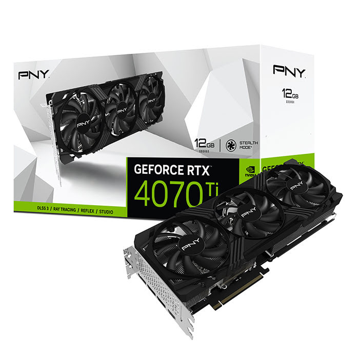 PNY GeForce RTX 4070Ti 12GB VERTO Triple Fan - Carte graphique - 0
