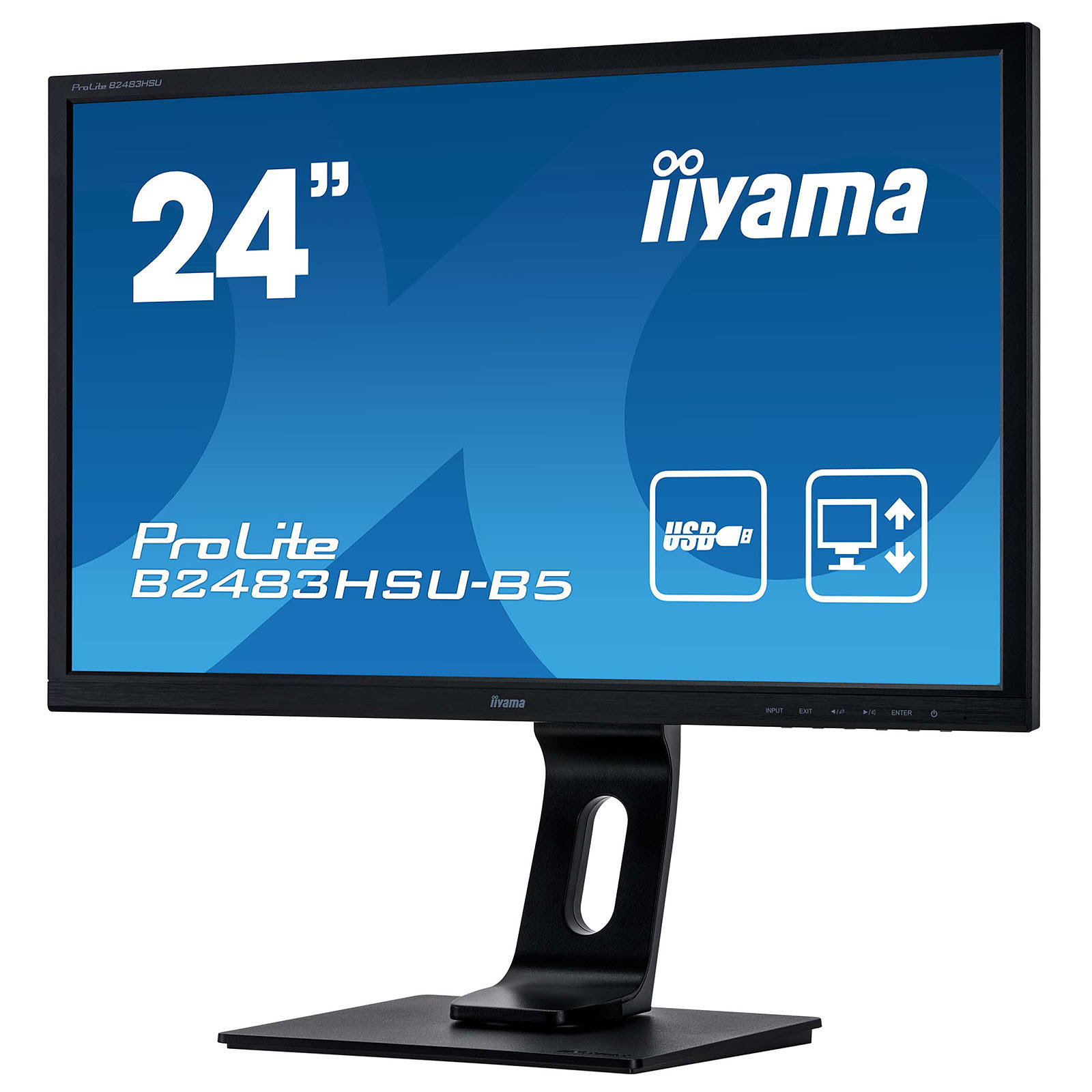 Iiyama 24 pouces  B2483HSU-B5 - Ecran PC Iiyama - grosbill.com - 3